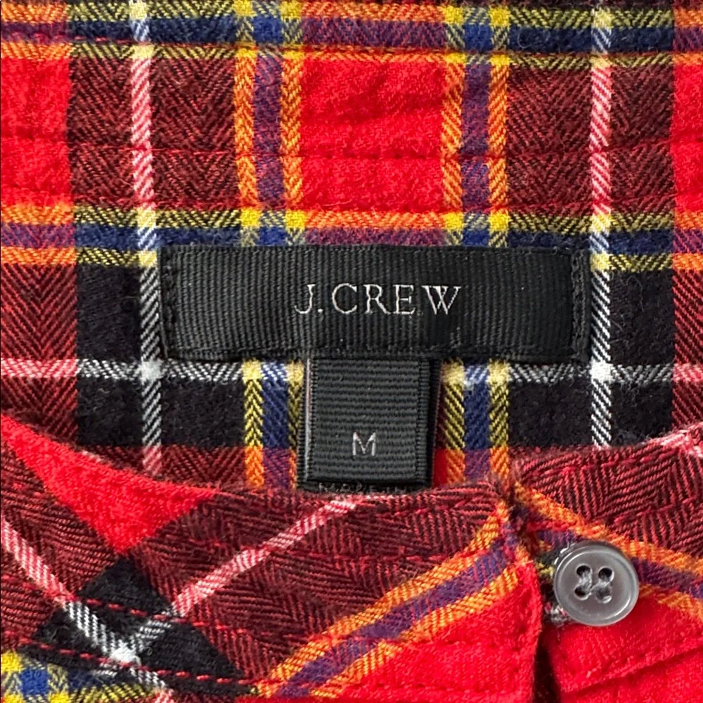J. Crew Red Plaid Women's Blouse  size: M NWOT ✨